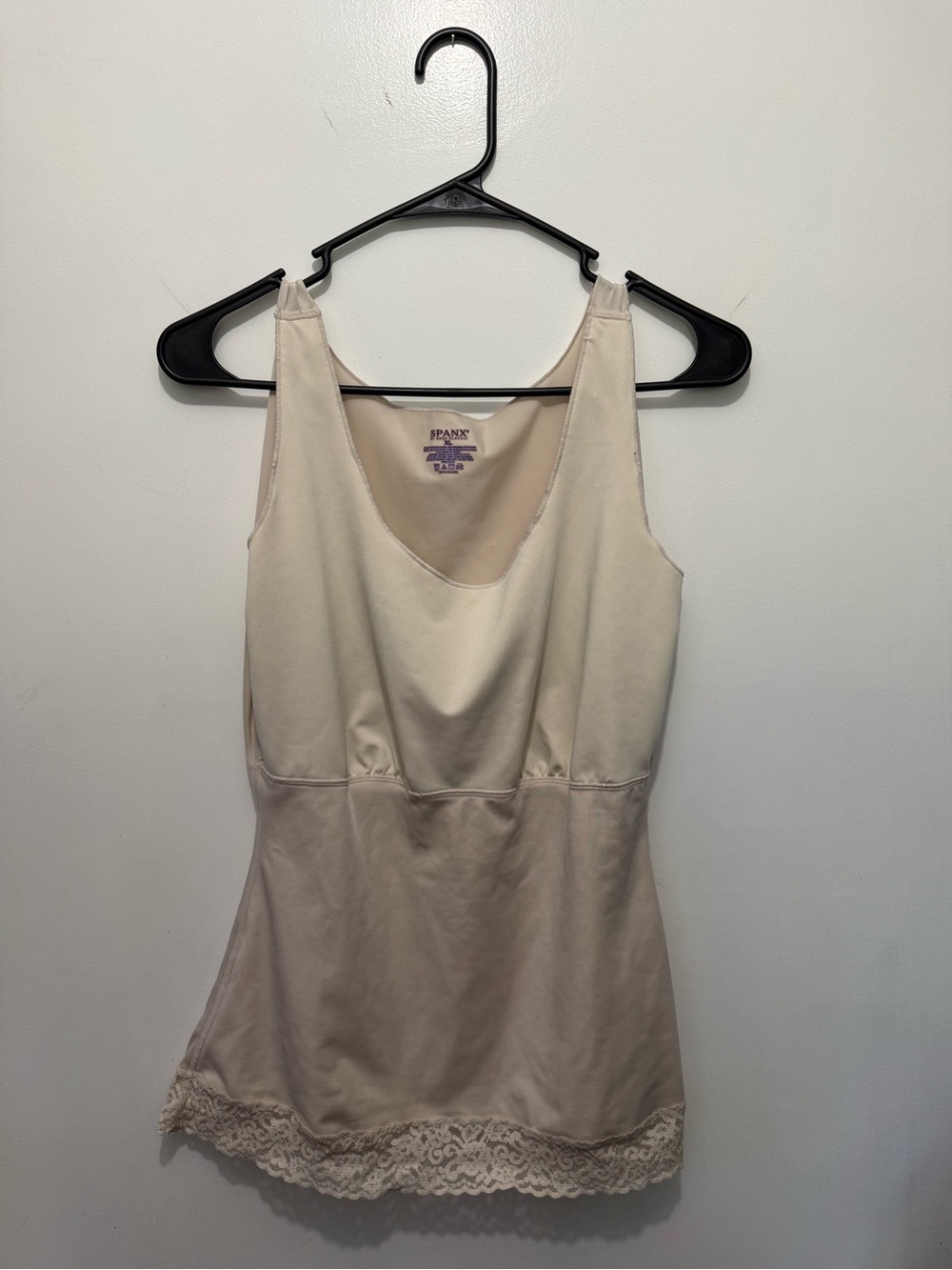 SPANX Cream Lace-Trim Shaping Cami Tank